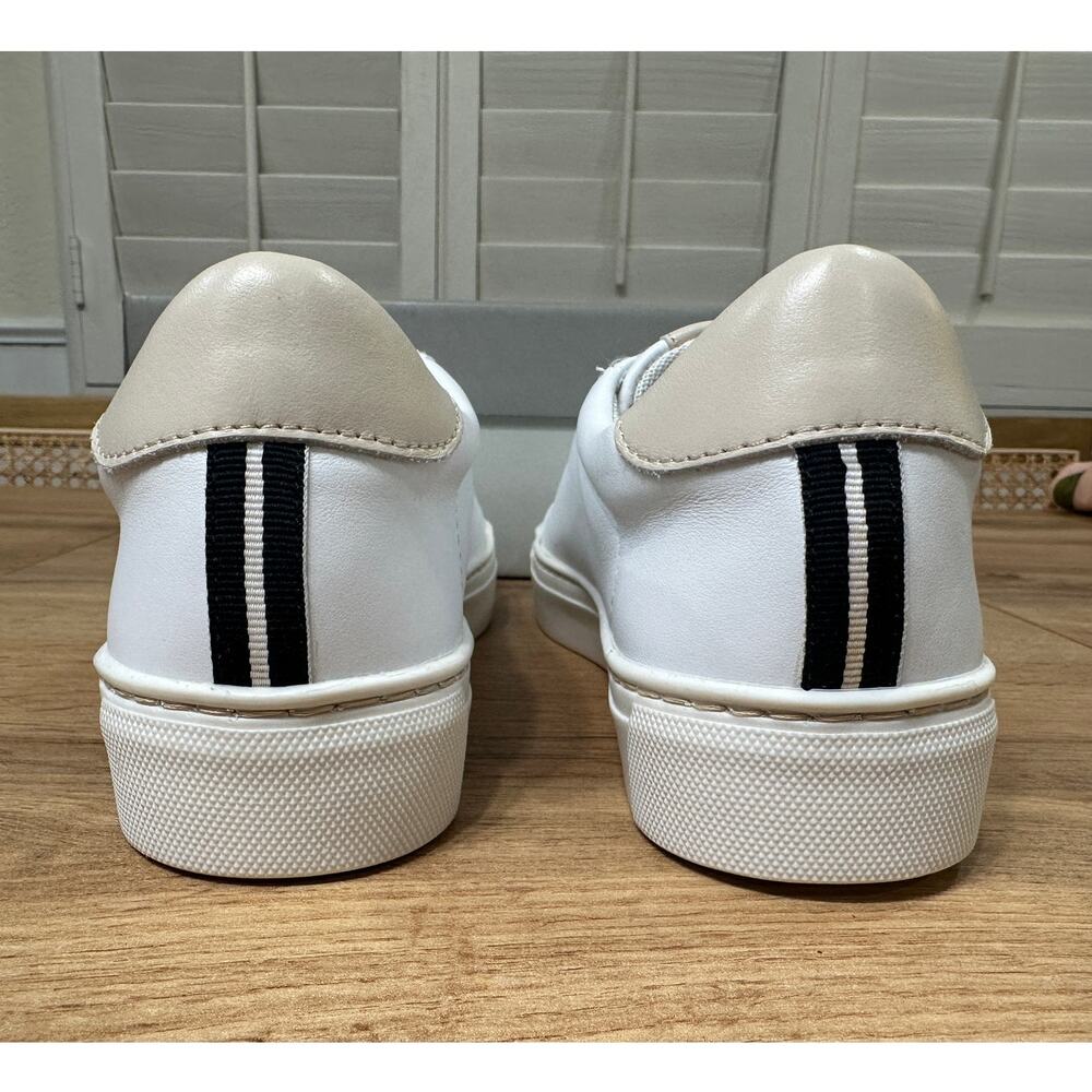 Flexx Sneak Easy Sneaker Kino Leather White Beige Size 7.5 NIB Slip On Style - Picture 11 of 15